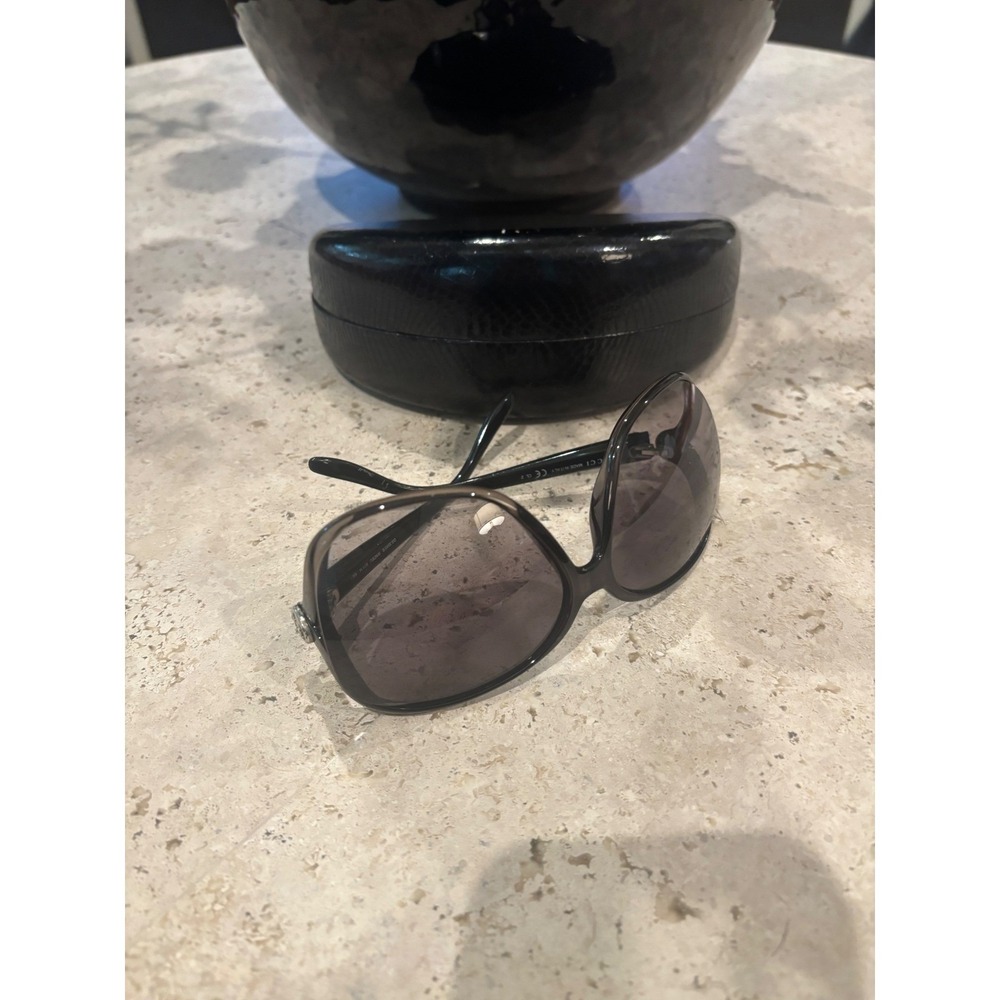 Gucci GG 3500/S Oversized Butterfly Sunglasses Grey Gradient Italy Silver Logo